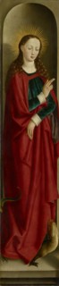 St. Margaretha, end of the 15th century, mixed technique on basswood, 175 x 35 cm, unmarked, Basler