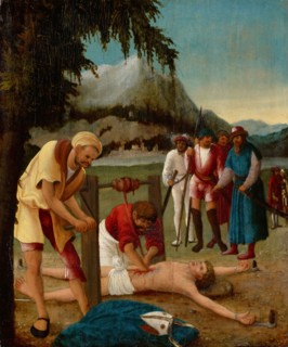 The martyrdom of St., Erasmus, 1518-1520, oil on fir wood, 37.5 x 31 cm, unsigned, Albrecht