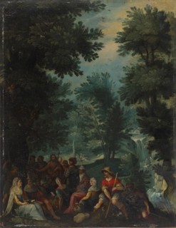 Homily of John the Baptist, c. 1600, oil on copper, 28.5 x 22 cm, unsigned, Paul Bril, (Art / style