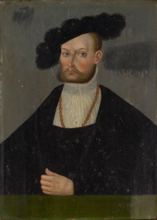 Portrait of Duke Ulrich of Württemberg, oil on coniferous wood, 21 x 15 cm, unsigned, Lucas Cranach