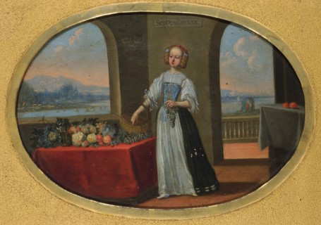 Monthly image: September, 1660s (?), Oil on copper, oval: 13 x 19 cm, signed and dated to the left