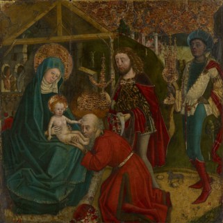 The Adoration of the Magi, mixed media on canvas covered with softwood, 59.5 x 61.5 cm, not