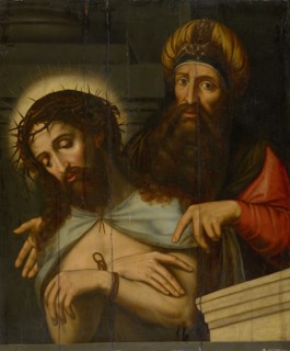 Ecce Homo, oil on panel, 92 x 77 cm, Not referenced, Jan Massys, (Umkreis (?) / circle (?)),