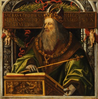 Ideal portrait of Emperor Justinian, oil on fir wood, 69.5 x 68 cm (panel) |, 68 x 67.5 cm (image