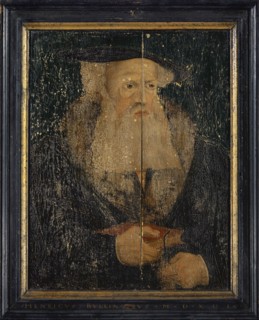 Portrait of the Zurich reformer Heinrich Bullinger, 1591, oil on panel, 61 x 47.5 cm, inscribed and