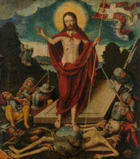 The Resurrection of Christ and the Rise of the Risen One on Death and the Devil, 1537, oil on