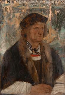 Portrait of Johannes Amerbach (?), 1513, mixed technique on parchment, mounted on fir wood, 52.5 x
