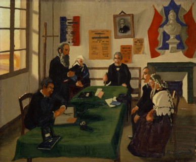 Mariage breton, 1913, oil on canvas, 60.5 x 73 cm, signed lower right: M. Borgeaud., Marius