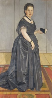 Portrait of Maria Rosa Krebs-Schüpbach, 1876, oil on canvas, 169.4 x 91.8 cm, signed and dated