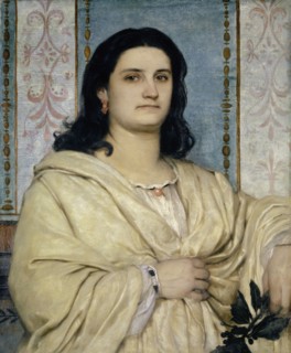 Portrait Angela Böcklin as Muse, 1863, oil on canvas, 70 x 57.5 cm, monogrammed top right: A B.,