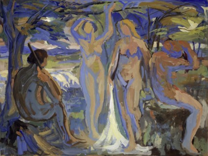 Judgment of Paris, c. 1913/15, tempera on paper, 44 x 58.5 cm |, 62 x 75 cm (m R.), Not marked,