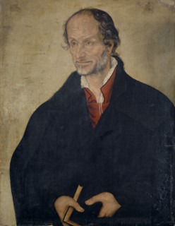 Portrait of Philipp Melanchthon, c. 1560-1580, oil on canvas, 72 x 55 cm, unsigned, Lucas Cranach d