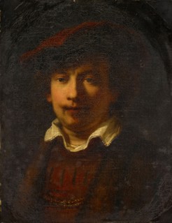Self-portrait with Red Beret, late 18th, early 19th C., oil on canvas, 56 x 43.5 cm, unmarked,