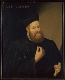 Portrait of Antoine Le Conte, oil on canvas, 82 x 68 cm, unmarked., Above: ANT. [ONIUS] CONTIVS,