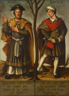 The Prophets Haggai and Baruch, oil on canvas, 104 x 76.5 cm, unsigned., About the figures: AGGEVS