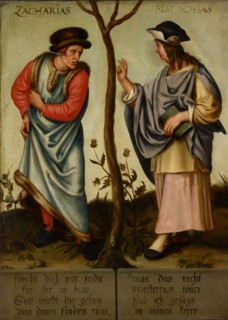 The Prophets Zechariah and Malachi, oil on canvas, 104.5 x 75.5 cm, unsigned., About the figures: