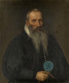 Portrait of Peter Ryff of Basel, 1625, oil on oak wood, 75 x 62 cm, not marked, but dated upper