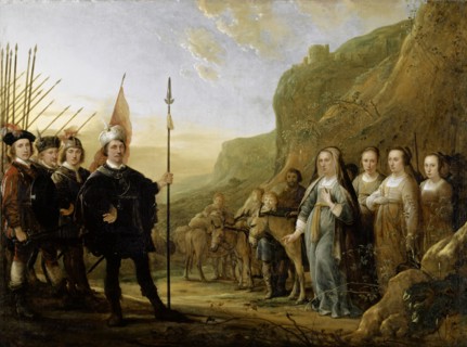 The meeting of David and Abigail., Portrait of the family of Lowijs Jacobsz., Molenschot and his