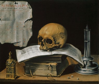 Vanitas Still Life with Skull, 1630, oil on canvas, 50.3 x 59.7 cm, unsigned, but probably hidden