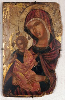Lady of the Virgin (Madre della Consolazione), tempera on panel, 30.5 x 19 cm, unsigned., Upper