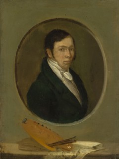 Portrait Samuel Birmann, 1819, oil on panel, 20.9 x 16 cm, unsigned, Hieronymus Hess, (?), Basel