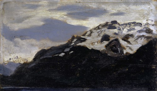 On Brienzersee near Ringgenberg, 1887, oil on lime wood, ca. 13 x 22 cm, not marked, Ernst