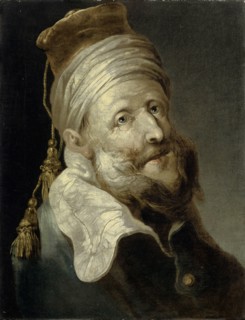 Oriental with turban and fez with two tassels, oil on canvas, 40.5 x 31.5 cm, not specified,