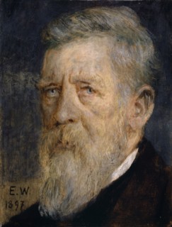 Portrait Arnold Böcklin, 1897, tempera on mahogany wood, 34 x 25 cm, monogrammed and dated lower