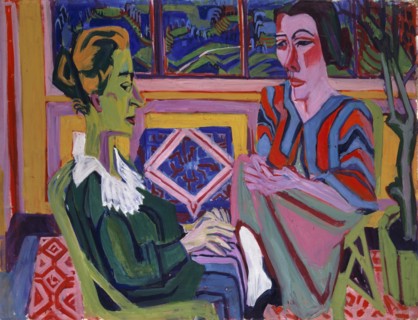 Woman and Girl, 1924, oil on canvas, 114.7 x 150.5 cm, unsigned, Albert Müller, Basel 1897–1926