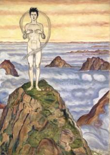 View into the Infinite, c. 1903, oil and pencil on paper on canvas, 64.6 x 45.9 cm, signed lower