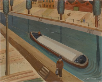 Motif from Bruges, 1926, oil on canvas, 45.5 x 56.5 cm, signed, dated and inscribed lower right: E.