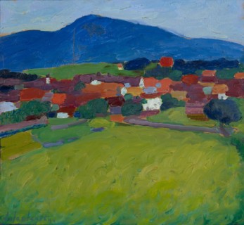 Village Murnau, 1908, oil on cardboard, 49 x 53.5 cm, signed and dated, l .: A. Jawlensky .,