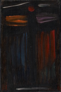 Meditation N. 33, 1935, oil on paper, mounted on cardboard, 20.5 x 13.5 cm, signed and dated., l .: