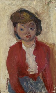 La jeune Anglaise, around 1934, oil on panel, 56 x 34 cm, signed above: Soutine, Stiftung Im