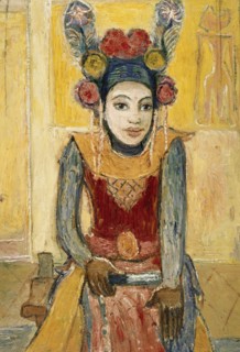 Balinesin (II), around 1926, oil on canvas, 90.5 x 62 cm, Original signed: Genin, the inscribed