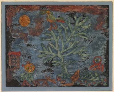 Fairy Tale of the North, 1930, 235 (G 5), oil on paper, set with gouache and quill, on cardboard,