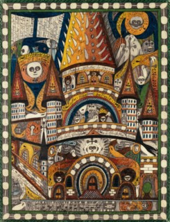St. Vinzentz = Münster, in Bern, 1916, pencil and crayon, sheet: 64.9 x 49.8 cm, recto [1] Skt.