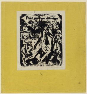 Cover drawing to Adelbert von Chamisso's story Peter Schlemihl's miraculous story, 1915, black
