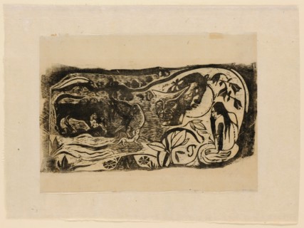Planche au diable cornu, 1898/99, woodcut, relined, printed in black on Japanese paper, first and