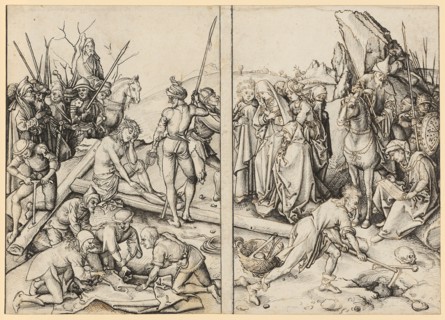 Preparations for the Crucifixion of Christ, c. 1490, feather in black, over preliminary drawing