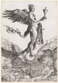 Nemesis (The Great Luck), c. 1501, copperplate engraving, 2nd condition b, leaf: 33.6 x 23.1 cm, U.