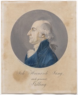 Johann Heinrich Jung gen. Stilling, 1801, aquatint, colored, picture: 9.5 cm diameter |, Leaf: 15.2