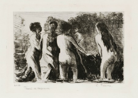 Théorie de Baigneuses, (1897), brush lithograph on Chinese paper, mounted on backing paper, first