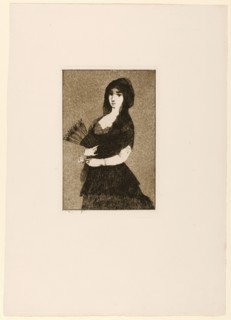 Fleur exotique (La Femme à la mantille), 1868, Etching and aquatint, 3rd condition (from 3), sheet: