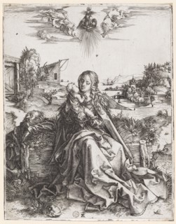 The Holy Family with the Dragonfly, 1495, copperplate engraving, condition a-b, page: 24.3 x 19.1