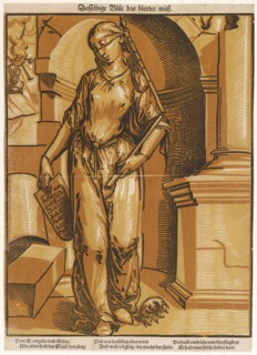 Synagogue, c. 1572, chiaroscuro woodcut of three plates (black, brown and light brown), leaf: 37.8