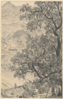 View of Hofgastein, 1874, pencil, partly heavily wiped, sheet: 20.9 x 13.3 cm, on the back and on