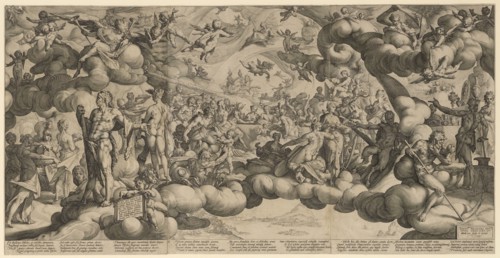 The Wedding of Amor and Psyche, 1587, copperplate engraving (from three plates), on three sheets,