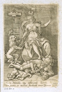 Personification of Majesty (Maiestas), 1579, copperplate engraving on paper, foliate: ca. 14 x 9
