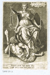 Personification of Reason (Ratio), 1579, copperplate engraving on paper, folia: appr. 14 x 9 cm, O.
